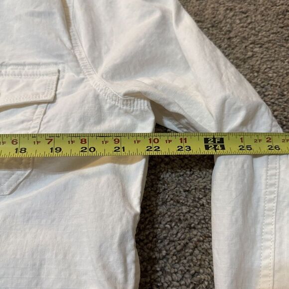 Eddie Bauer‎ Jacket Womans Ripstop Field Safari utility Cargo Canvas L Military - Picture 8 of 12